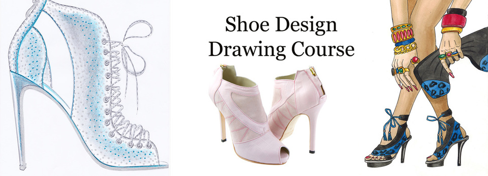 Shoe Design  drawing course online and in class Olena Luggassi