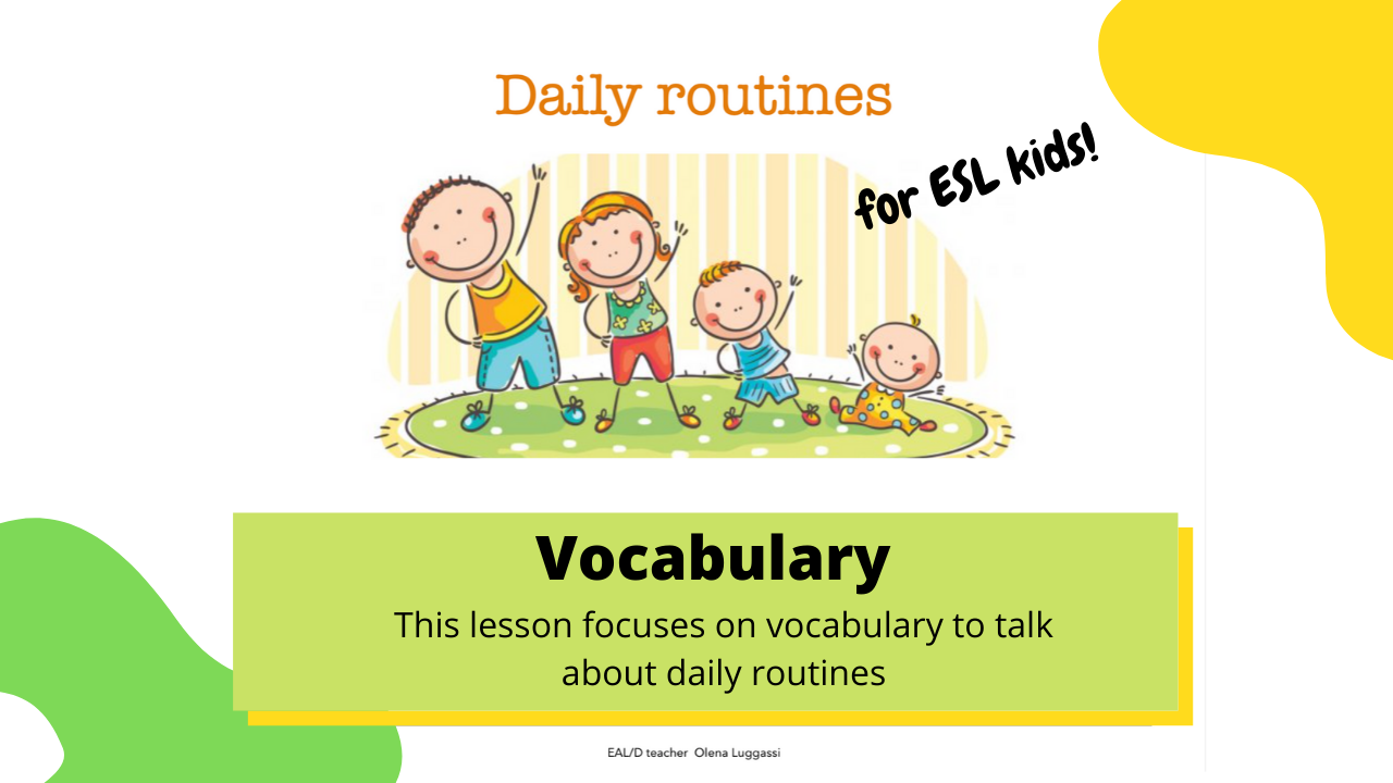 Vocabulary lesson for ESL students