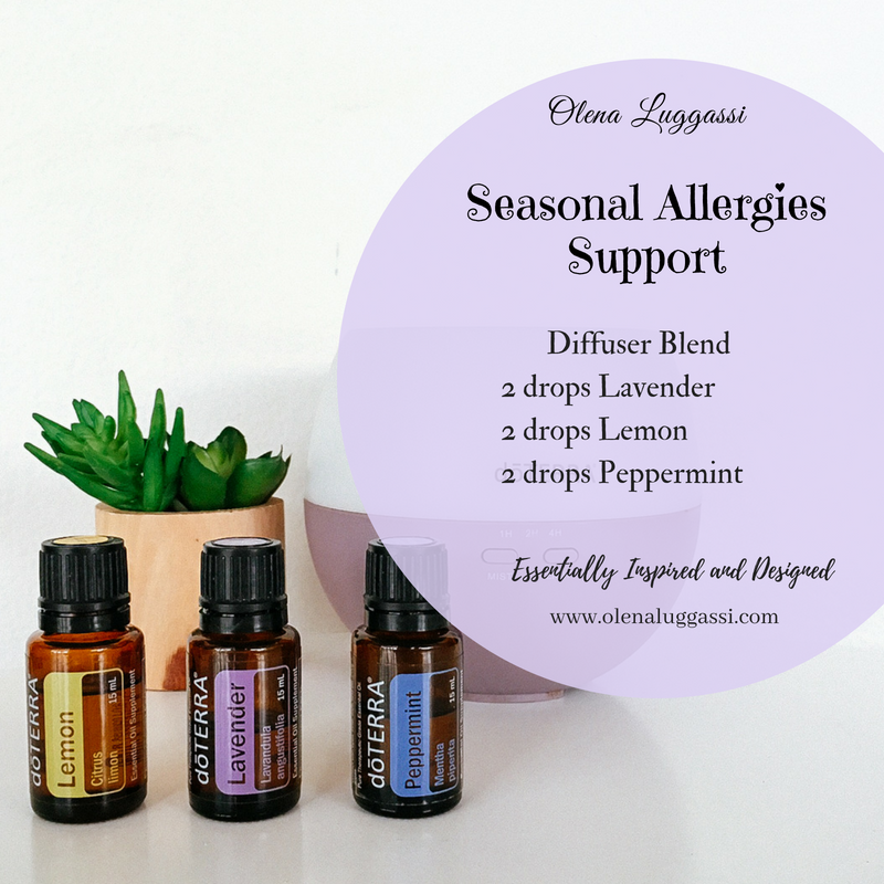 Seasonal allergies support, asthma, essential oils