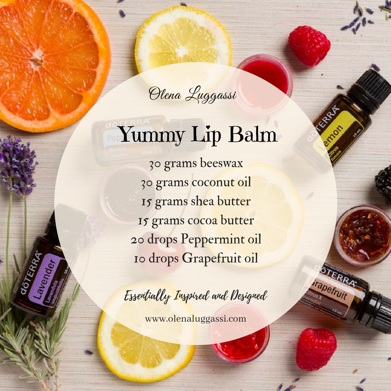 DIY lip balm with essential oils